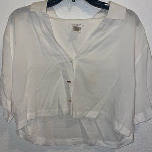 White cropped blouse NWOT